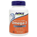 NOW Omega 3 fish oil Molecularly Distilled 1000 mg 100 Softgels bottle of now brand
