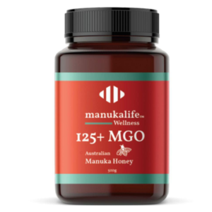 ManukaLife 125+MGO Manuka Honey - 100% Pure and Raw Western Australian Honey, Medicinal and Pharmaceutical Grade (250g)